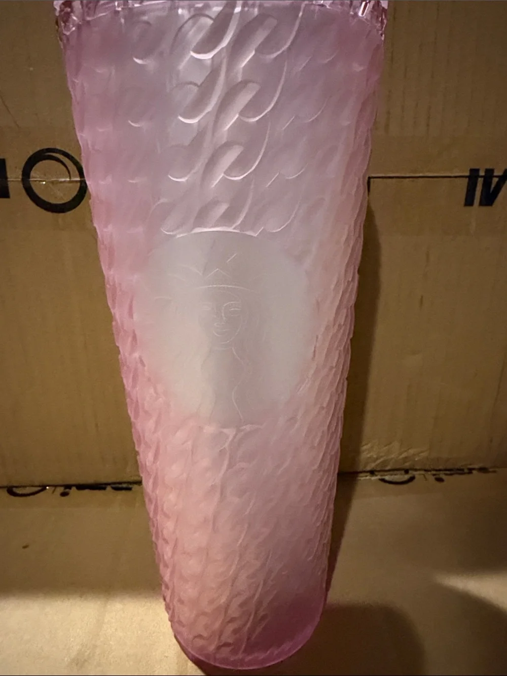 Starbucks Pink Ombre Textured Tumbler